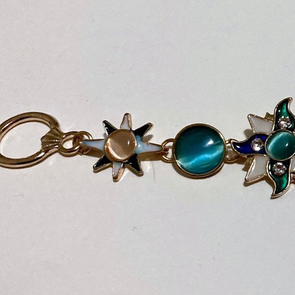 Celestial Moon Sun Stars Cats Eyes Bracelet Toggle Clasp Women's Fashion Jewelry - Picture 8 of 9